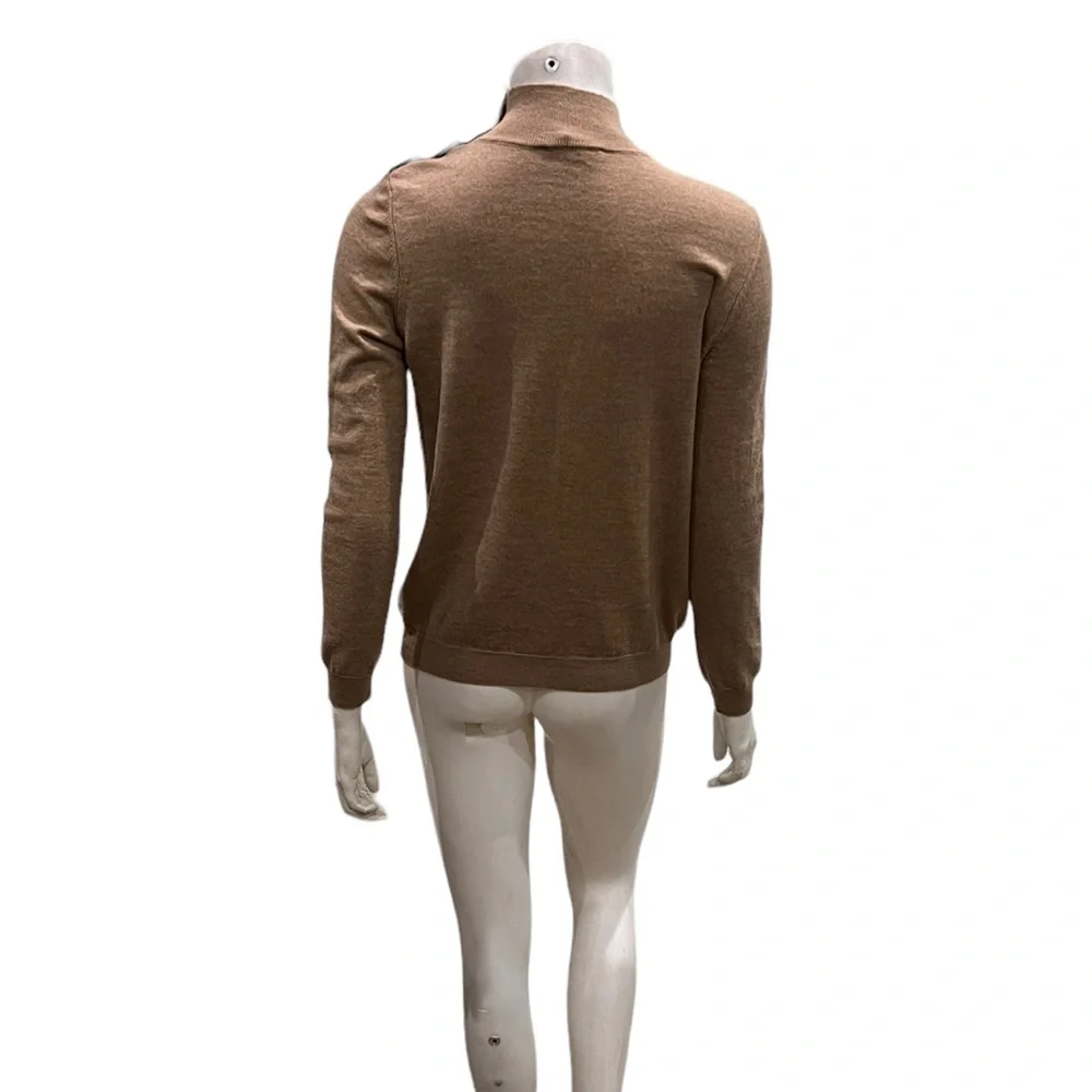 La Maille Sezane Womans Brown Wool Turtleneck Sweater - Picture 2 of 5